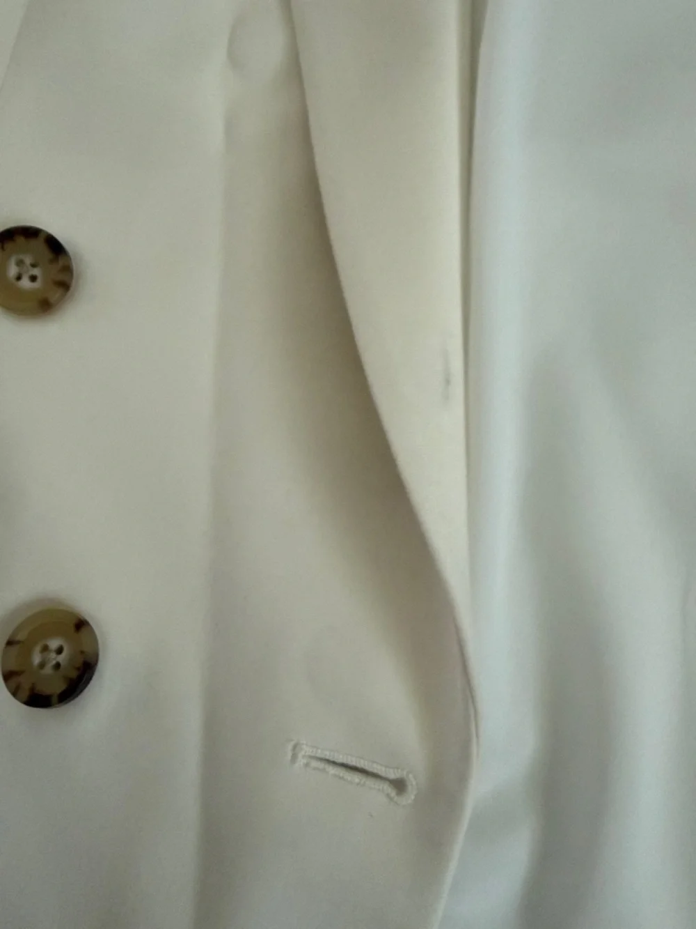 J. Crew Double-Breasted Cream Blazer (Matching pants also listed) - Picture 6 of 8